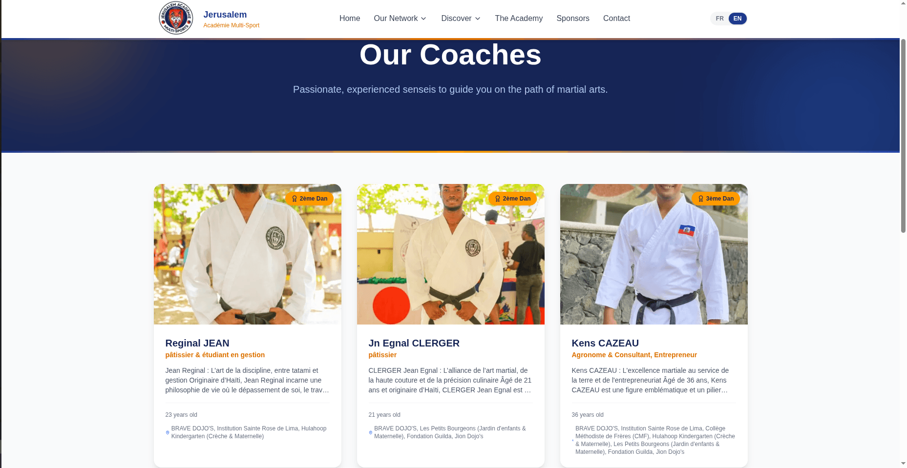 Site vitrine organisation — capture 2